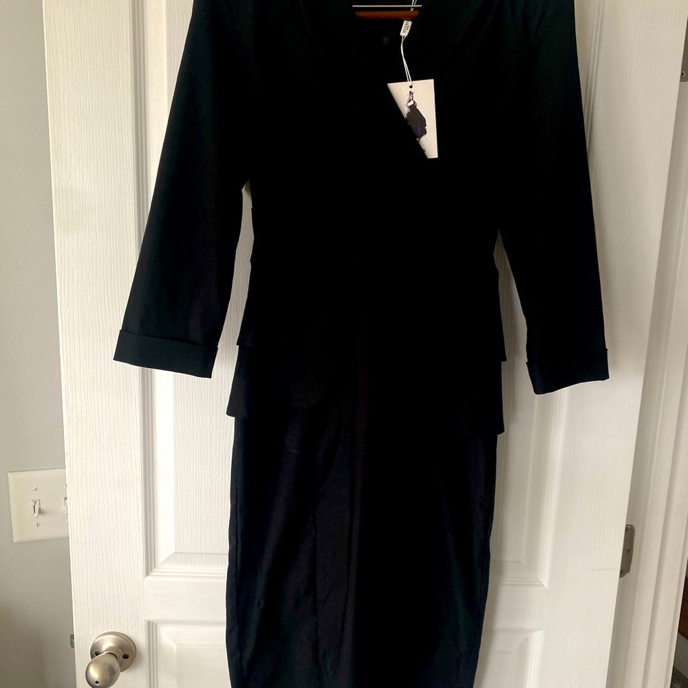 Elegant Professional Black MUXXN Boutique Dress